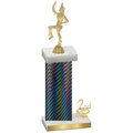 Accented Single Black Carbon Fiber Second Place Majorette Trophy