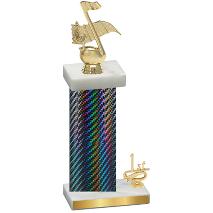 Accented Single Black Carbon Fiber First Place Music Trophy