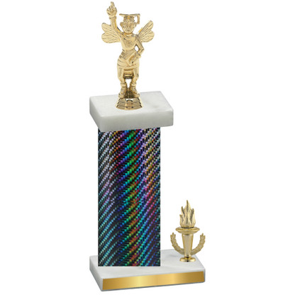 Accented Single Black Carbon Fiber Victory Academics Trophy