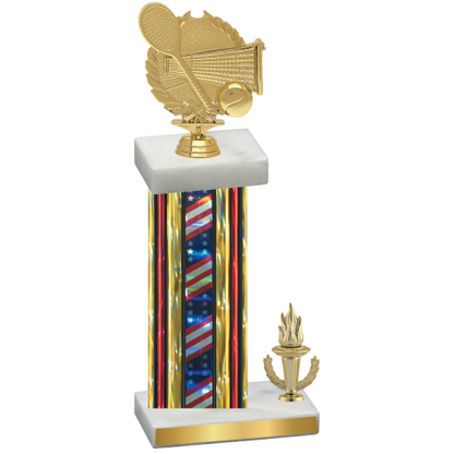 Accented Single Flag USA Victory Tennis Trophy