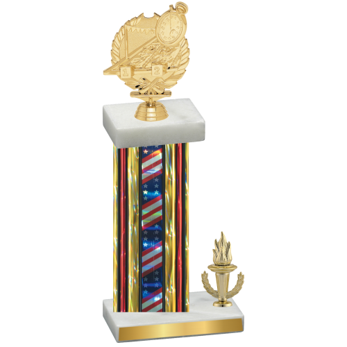 Accented Single Flag USA Victory Swimming Trophy