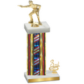 Accented Single Flag USA Third Place Shooter Trophy