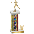 Accented Single Flag USA Third Place Skater Trophy
