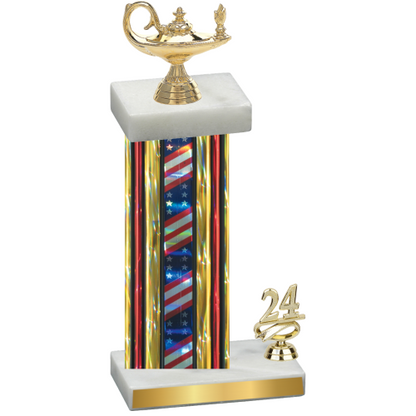 Accented Single Flag USA Year Academics Trophy