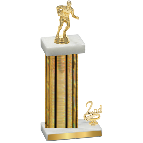 Accented Single Gold Glacier Second Place Rugby Trophy