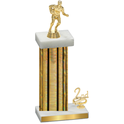 Accented Single Gold Glacier Second Place Rugby Trophy