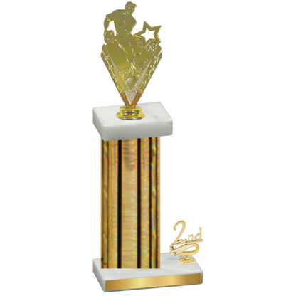 Accented Single Gold Glacier Second Place Rugby Trophy