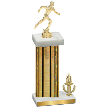 Accented Single Gold Glacier Victory Running Trophy