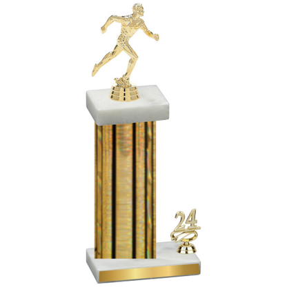 Accented Single Gold Glacier Year Running Trophy