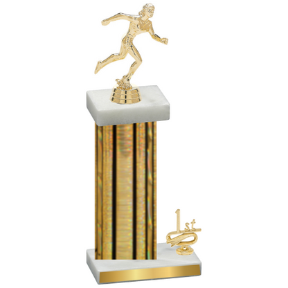 Accented Single Gold Glacier First Place Running Trophy