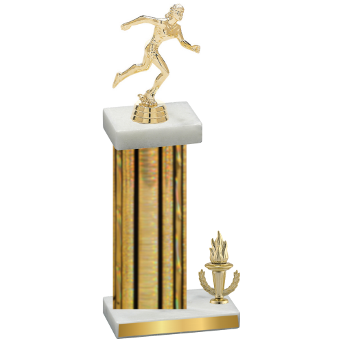 Accented Single Gold Glacier Victory Running Trophy