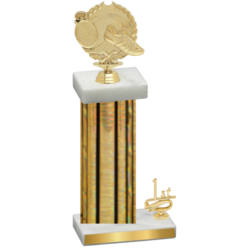 Accented Single Gold Glacier First Place Running Trophy