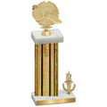 Accented Single Gold Glacier Victory Running Trophy