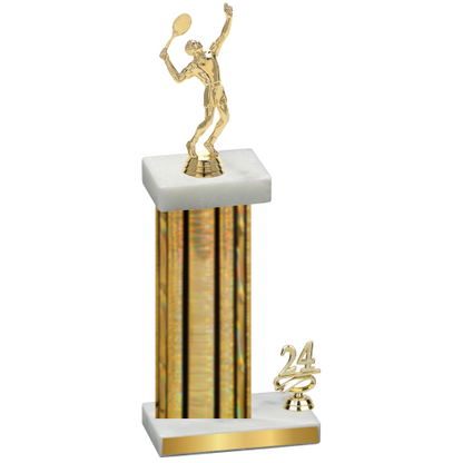 Accented Single Gold Glacier Year Tennis Trophy