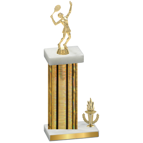 Accented Single Gold Glacier Victory Tennis Trophy