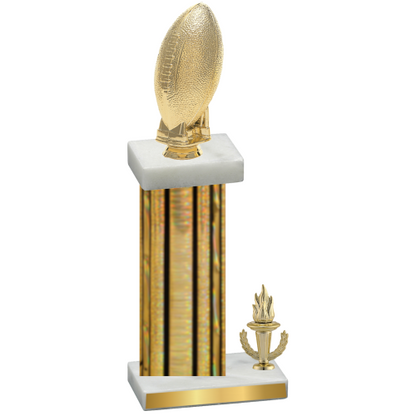 Accented Single Gold Glacier Victory Football Trophy