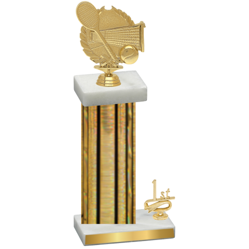 Accented Single Gold Glacier First Place Tennis Trophy