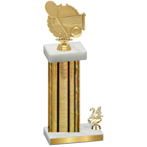 Accented Single Gold Glacier Year Tennis Trophy