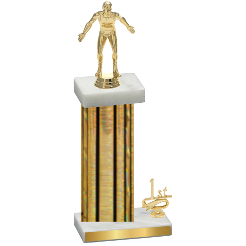 Accented Single Gold Glacier First Place Wrestling Trophy