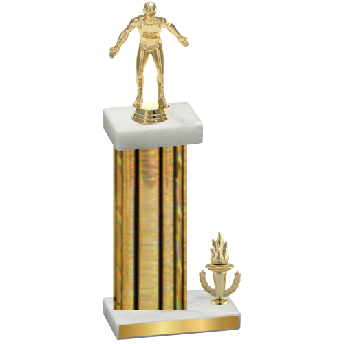 Accented Single Gold Glacier Victory Wrestling Trophy