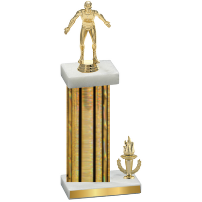 Accented Single Gold Glacier Victory Wrestling Trophy