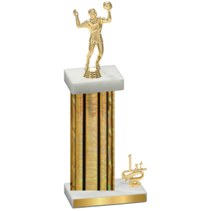 Accented Single Gold Glacier First Place Volleyball Trophy