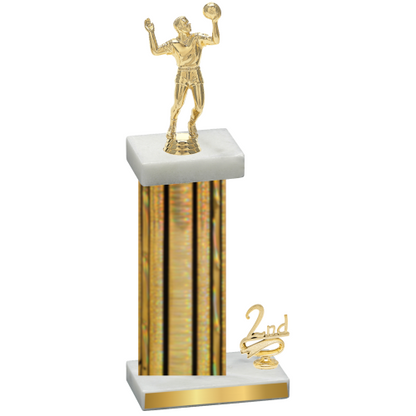 Accented Single Gold Glacier Second Place Volleyball Trophy