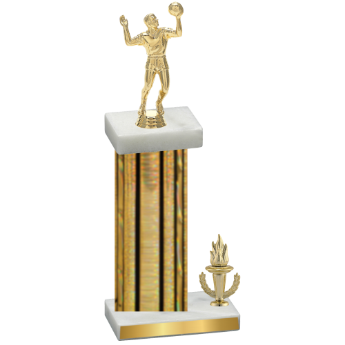 Accented Single Gold Glacier Victory Volleyball Trophy