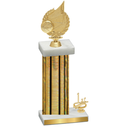 Accented Single Gold Glacier First Place Volleyball Trophy