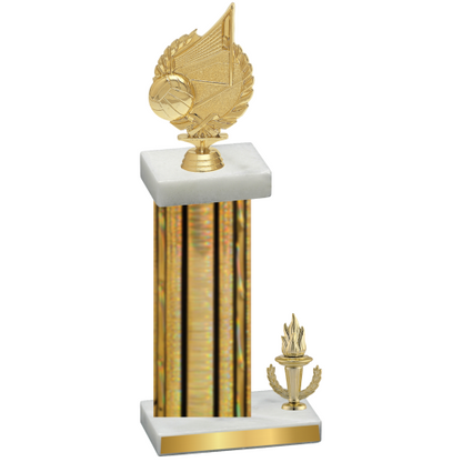 Accented Single Gold Glacier Victory Volleyball Trophy