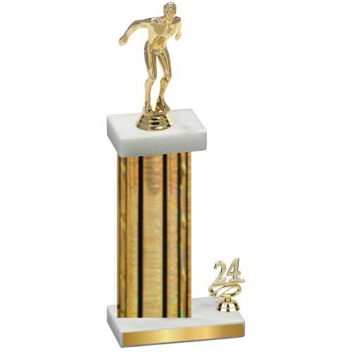 Accented Single Gold Glacier Year Swimming Trophy