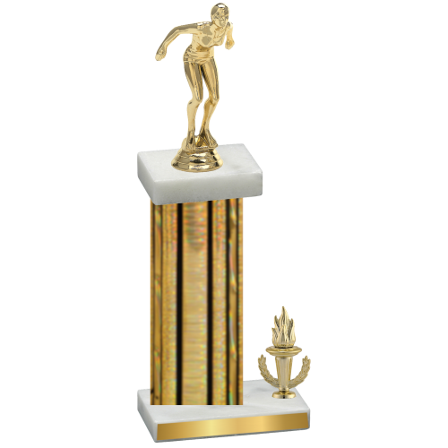 Accented Single Gold Glacier Victory Tennis Trophy