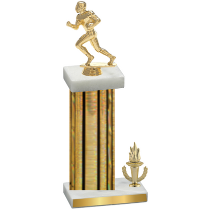 Accented Single Gold Glacier Victory Football Trophy