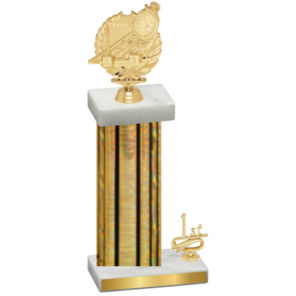 Accented Single Gold Glacier First Place Swimming Trophy