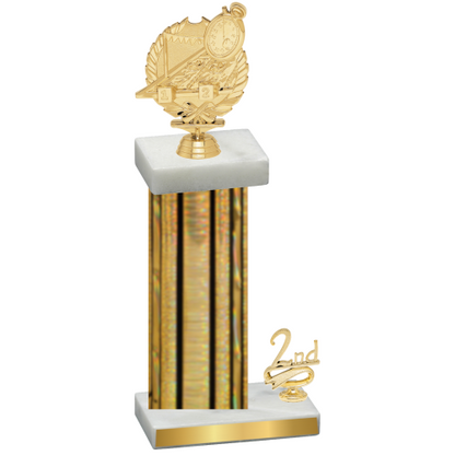 Accented Single Gold Glacier Second Place Swimming Trophy