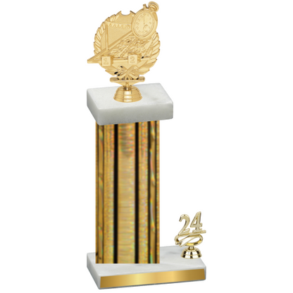 Accented Single Gold Glacier Year Swimming Trophy