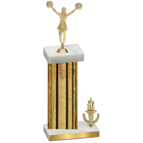 Accented Single Gold Glacier Victory Cheerleading Trophy