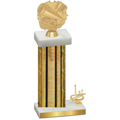 Accented Single Gold Glacier First Place Cheerleading Trophy