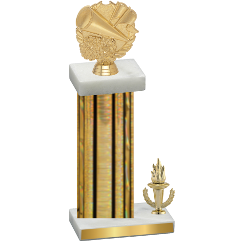 Accented Single Gold Glacier Victory Cheerleading Trophy