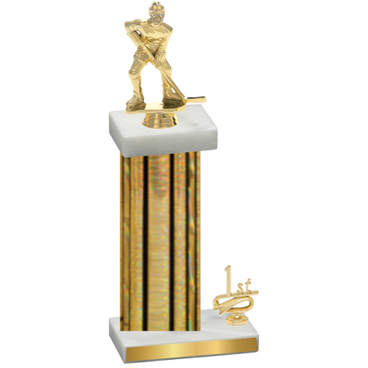 Accented Single Gold Glacier First Place Hockey Trophy