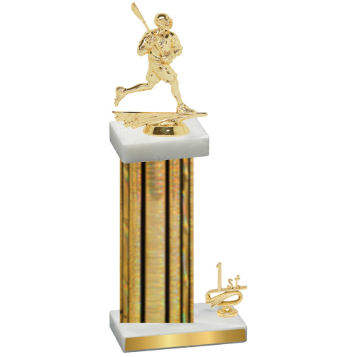 Accented Single Gold Glacier First Place Lacrosse Trophy