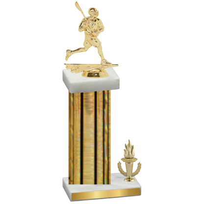 Accented Single Gold Glacier Victory Lacrosse Trophy