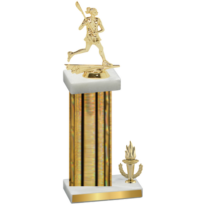 Accented Single Gold Glacier Victory Lacrosse Trophy