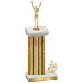 Accented Single Gold Glacier Fourth Place Victory Trophy