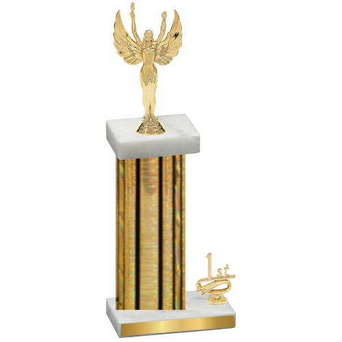 Accented Single Gold Glacier First Place Victory Trophy