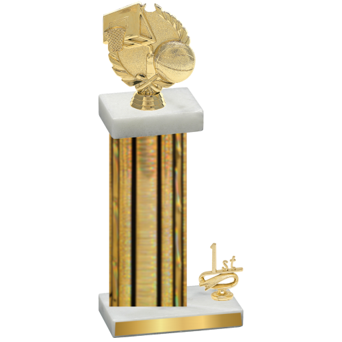 Accented Single Gold Glacier First Place Basketball Trophy