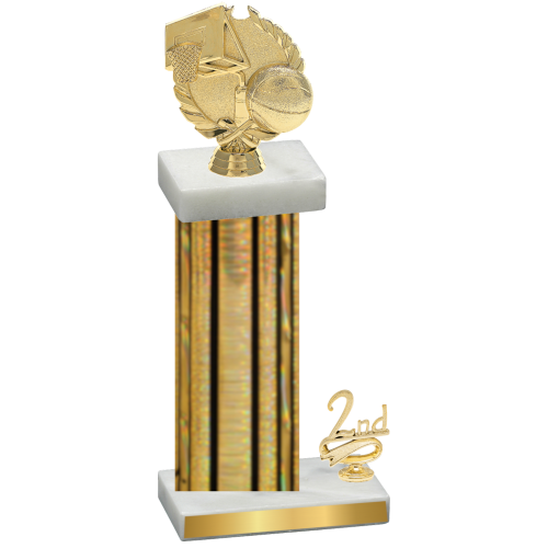 Accented Single Gold Glacier Second Place Basketball Trophy