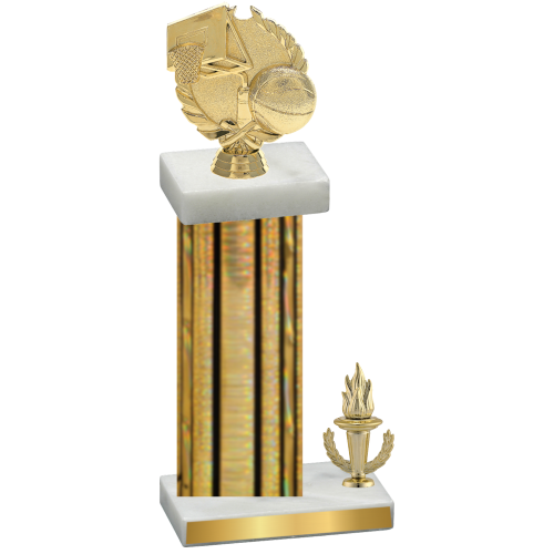 Accented Single Gold Glacier Victory Basketball Trophy