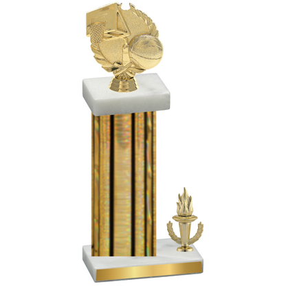 Accented Single Gold Glacier Victory Basketball Trophy