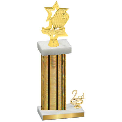 Accented Single Gold Glacier Second Place Pickleball Trophy